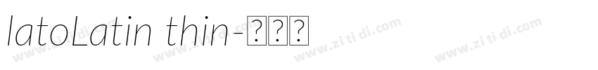latoLatin thin字体转换
